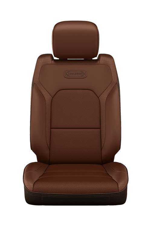Premium leather with perforated inserts – Cattle Tan/Black with Cattle Tan accent stitching and piping