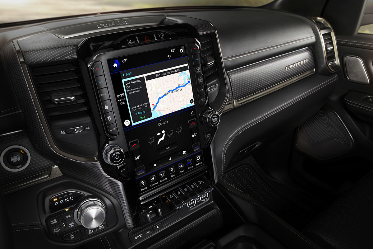 12-inch touchscreen for the 2020 Ram 1500.
