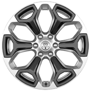 22‑inch polished aluminum