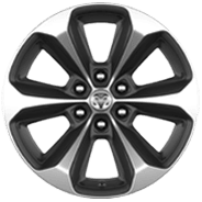 20‑inch aluminum with painted pockets