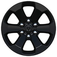 18‑inch painted Gloss Black aluminum
