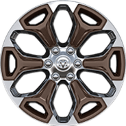 22‑inch polished aluminum with Brown painted accents