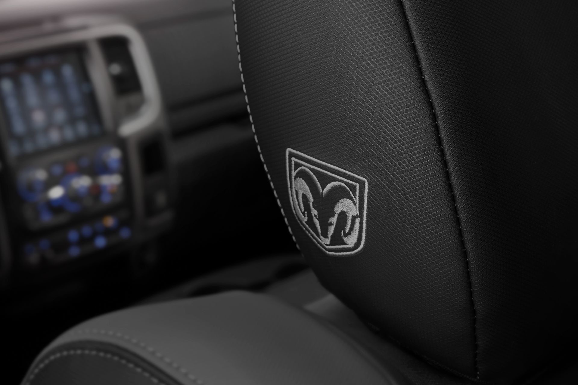 2018 RAM 2500 pickup truck RAM logo front seats