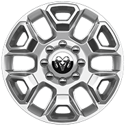 Roues de 20 po en aluminium peint charbon avec garnitures argent