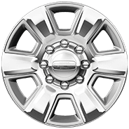 Roues de 18 po en aluminium poli avec creux peints argent