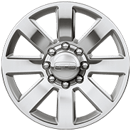 Roues de 20 po en aluminium poli avec creux peints argent