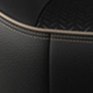Leather Faced with Perforated Inserts - Black