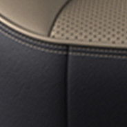 Premium Leather with Perforated Inserts - Light Frost/ Indigo Blue
