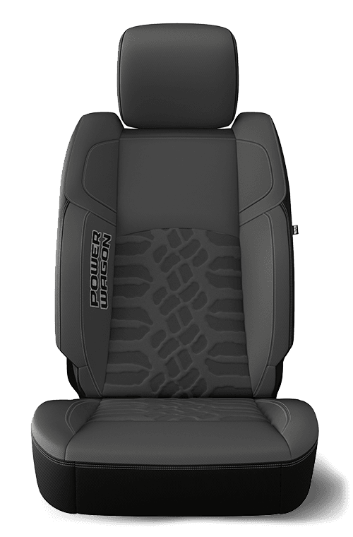 Vinyl with Cloth Tread-Embossed Insert - Black/ Diesel Grey