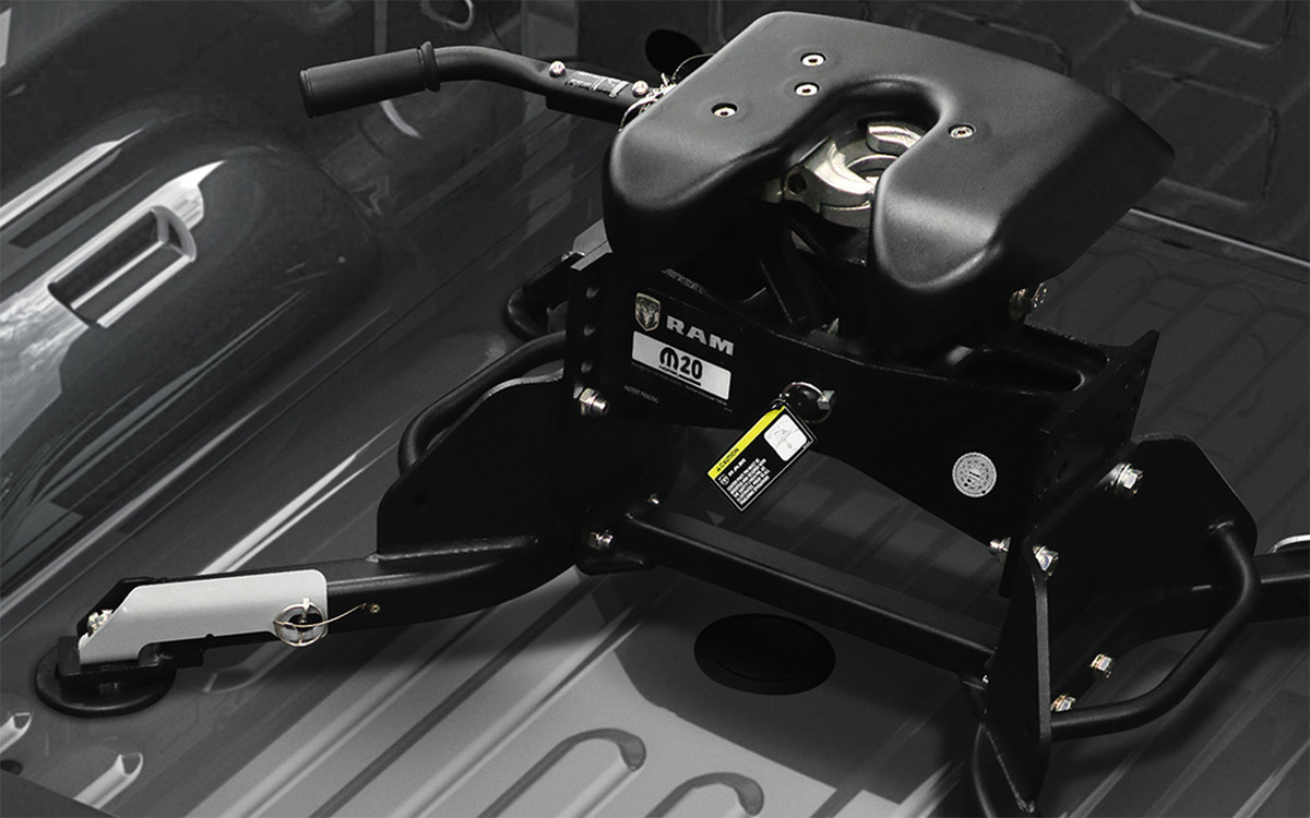 Close-up of 5th-wheel/goosenexk Prep package of the new 2019 Ram 2500