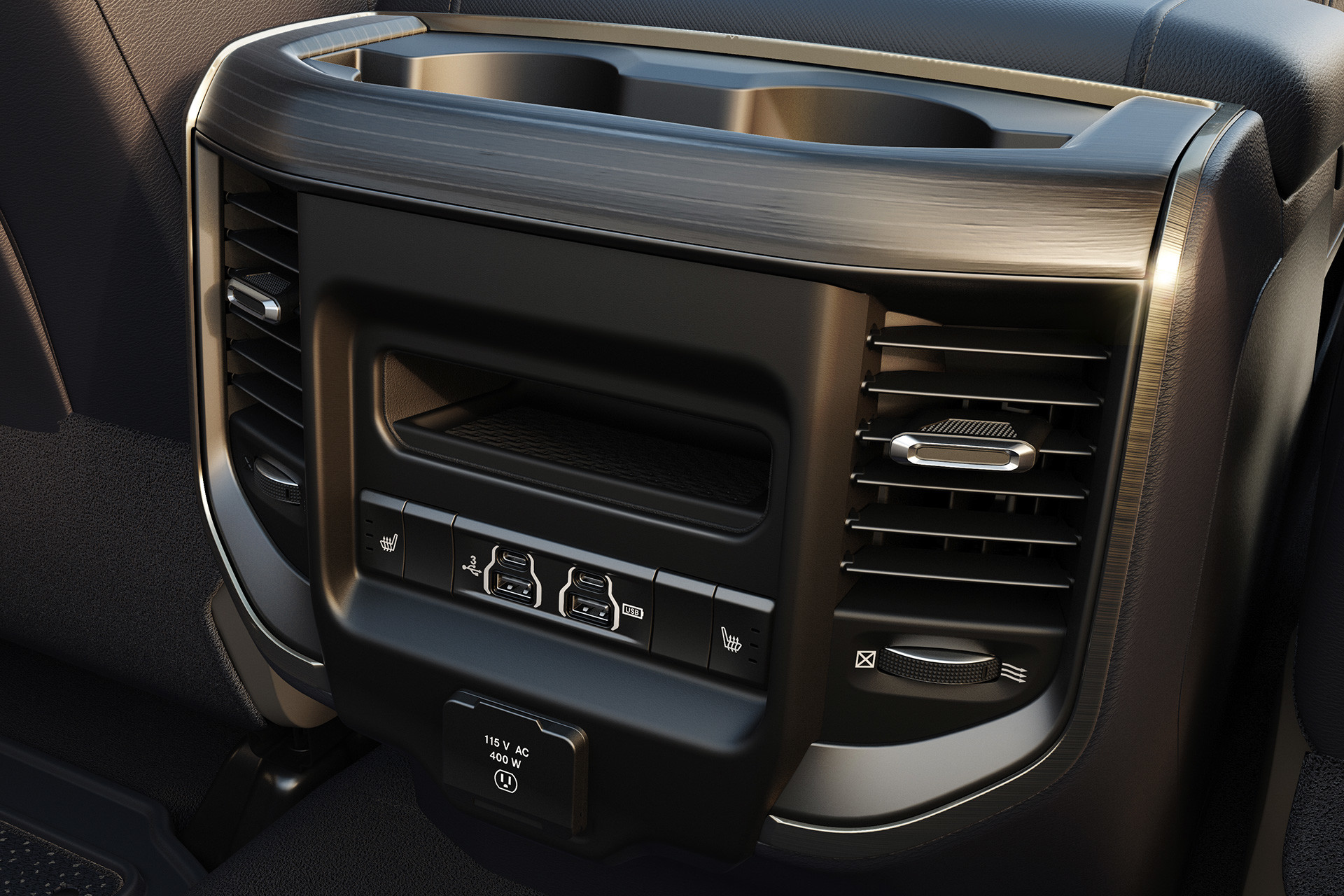 Console centrale arrière du nouveau Ram 2500 2019