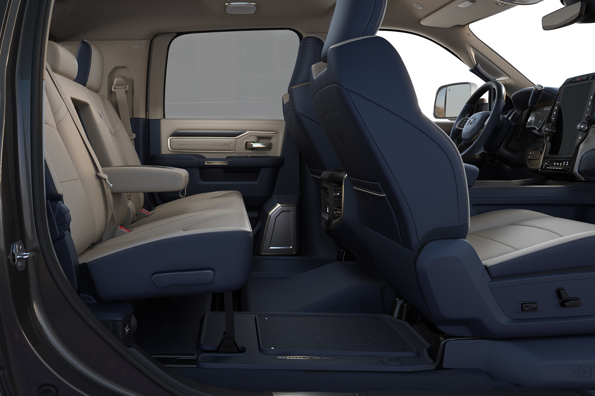 Vue latérale, sièges avant/arrière, nouveau Ram 2500 2019