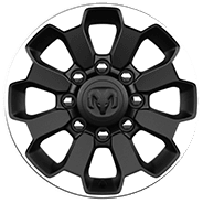 17-inch aluminum with Matte Black-painted pockets and Black centre cap
