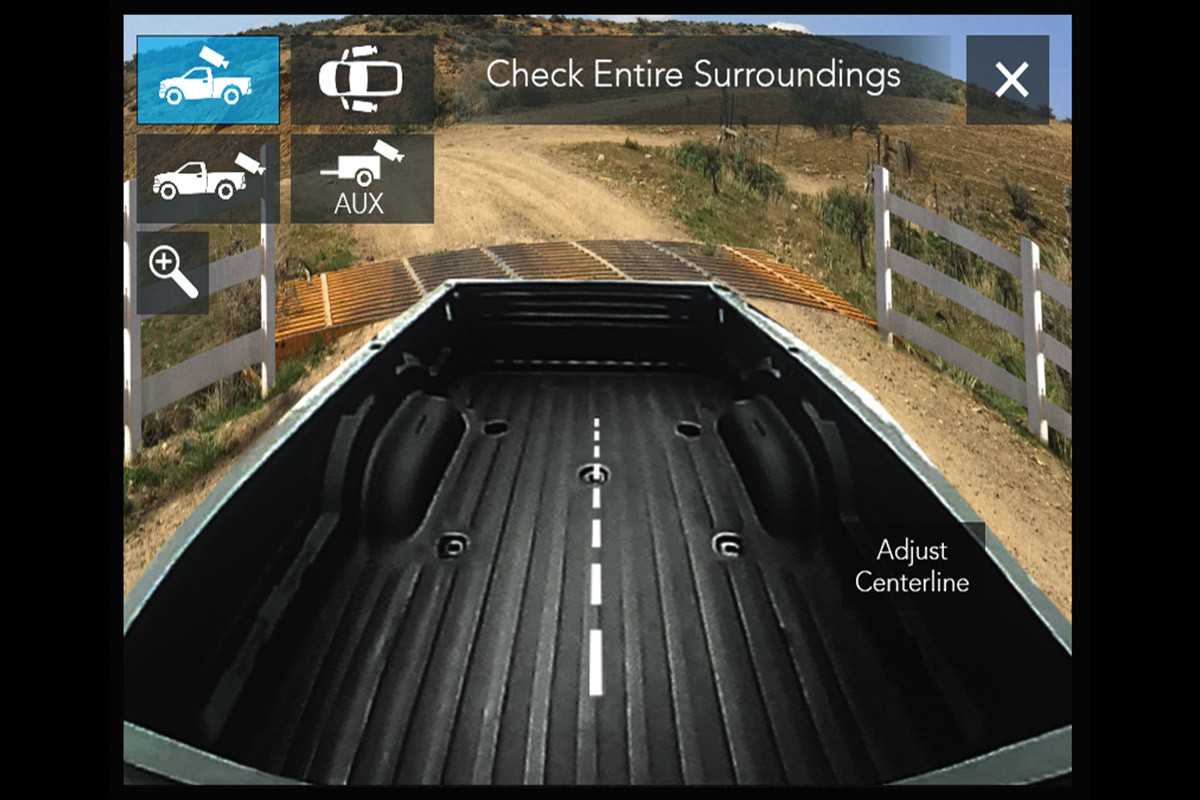 Cargo Area Camera view of the 2020 Ram 2500