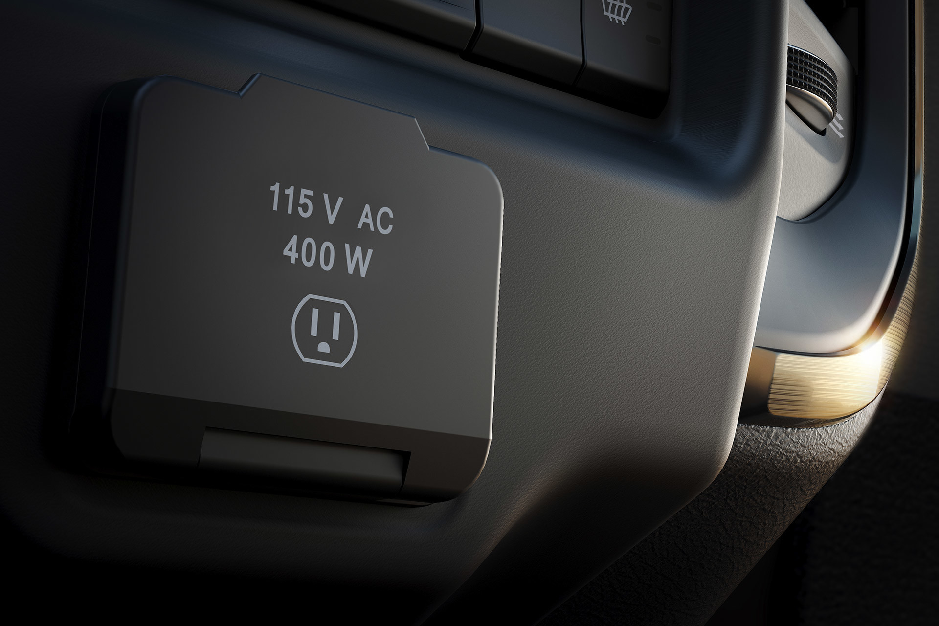 115 V power outlet of the 2020 Ram 2500