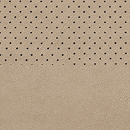 Cuir Natura Plus avec empiècements perforés – givre clair avec passepoil bleu indigo et coutures contrastantes bleu indigo et givre clair