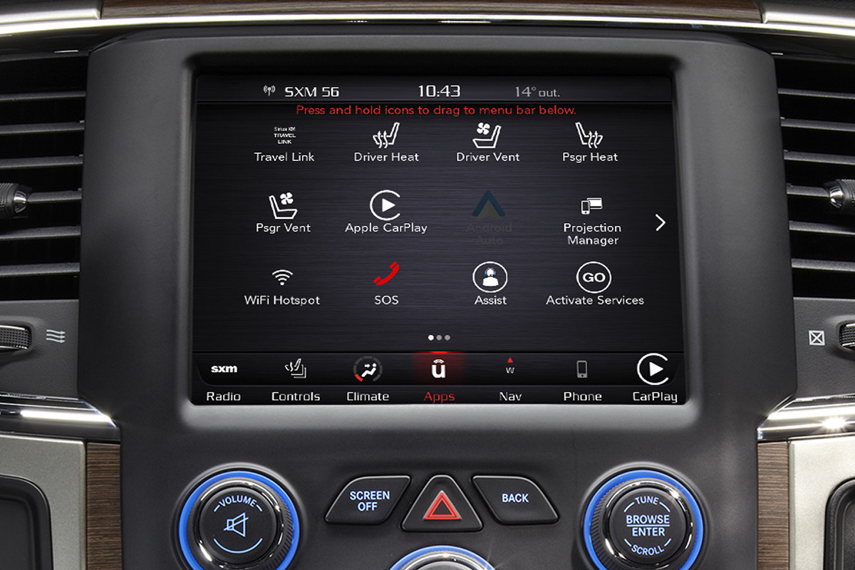 2018 RAM 3500 truck UConnect 4C multimedia centre