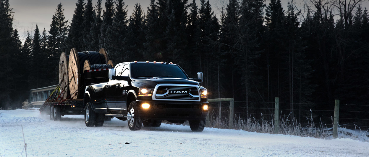 2018 RAM 3500 truck close-up of front grille