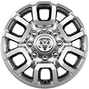 Roues de 18 po en aluminium poli avec creux peints argent
