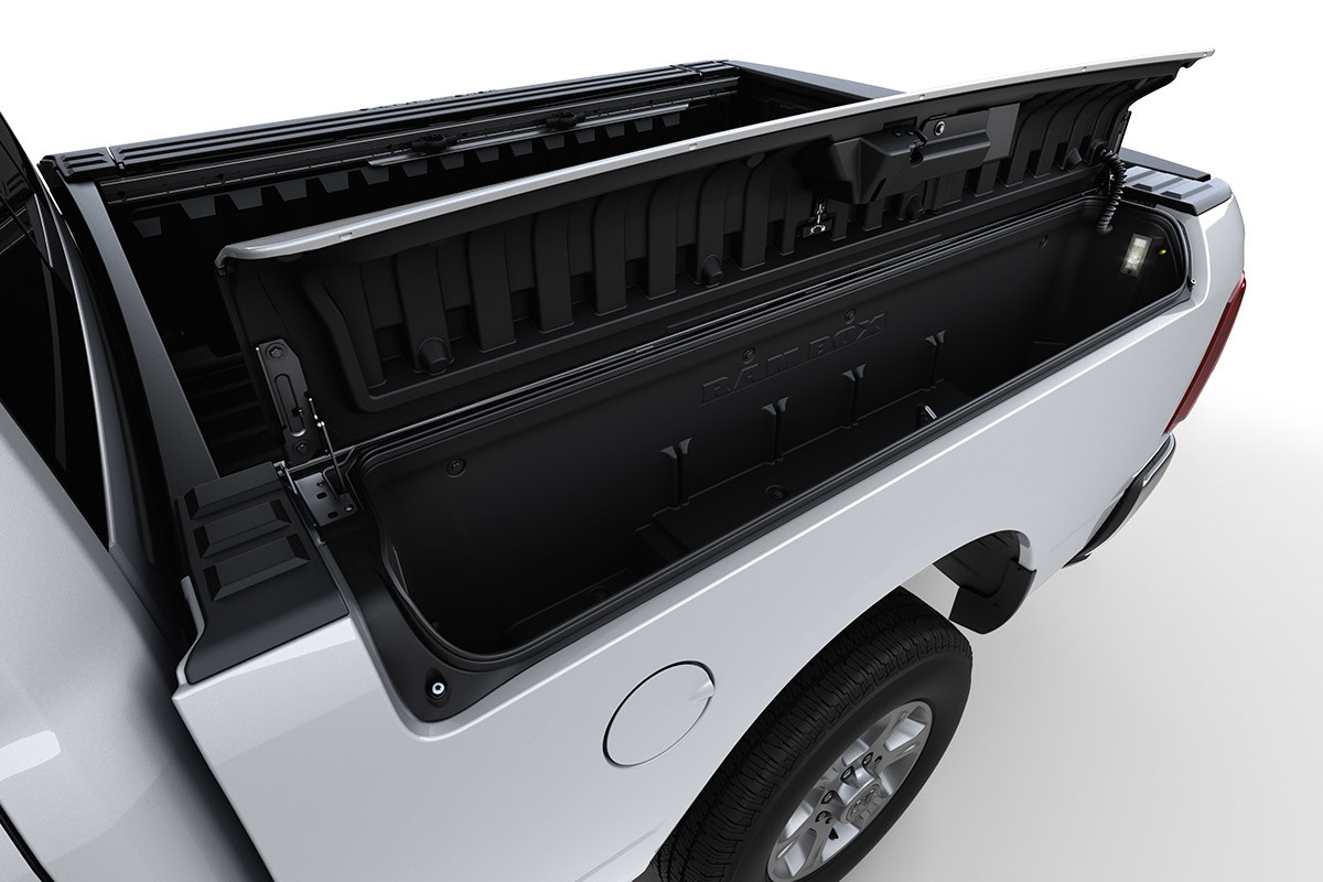 Système de rangement de caisse RamBox d’un Ram 3500 2022.