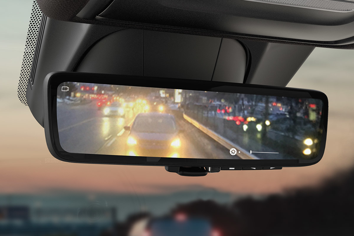 Rétroviseur numérique à mode de remorquage d’un Ram 3500 2022.
