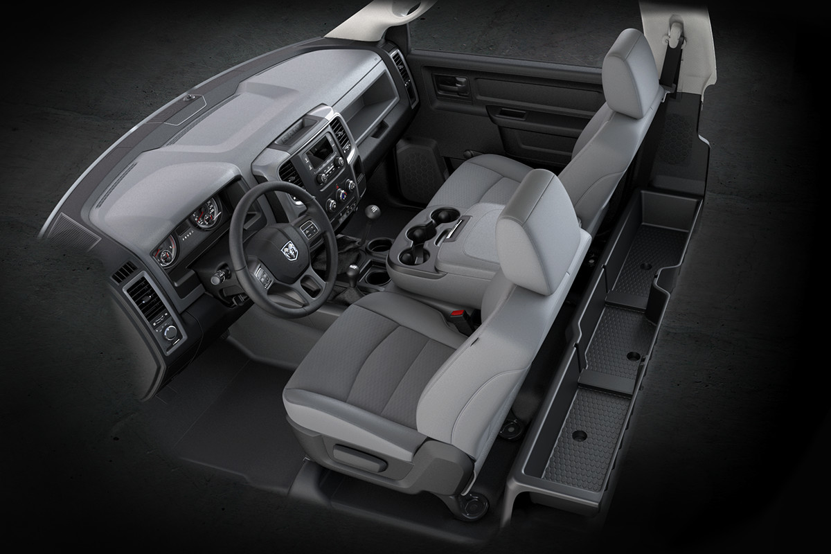 2018 RAM Chassis Cab storage features including map pockets & dual glove box