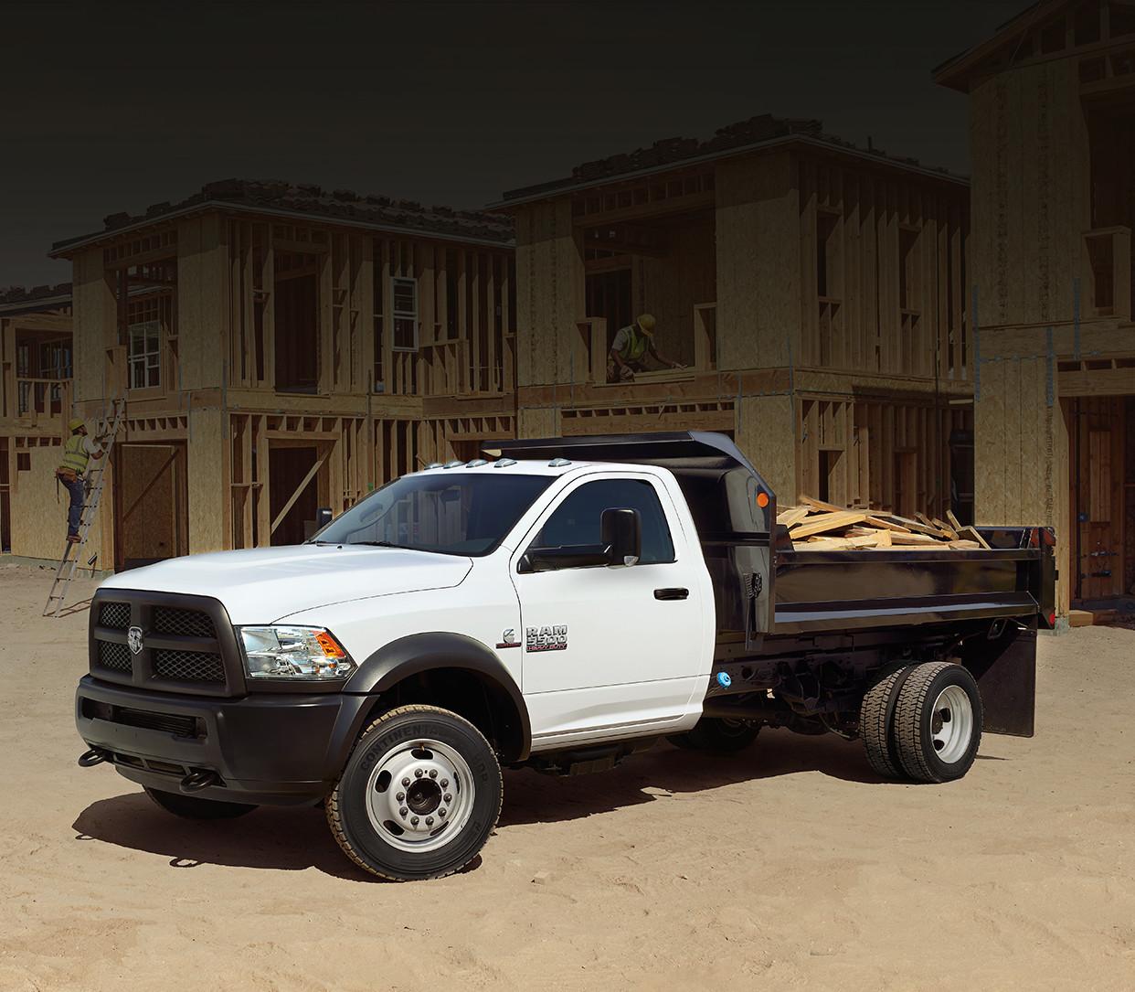 2018 RAM Chassis Cab side view, shown in white