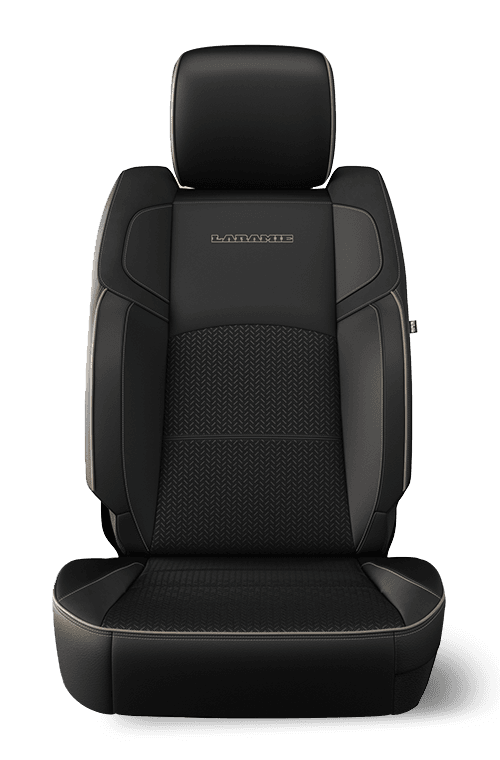 Leather-Faced with Perforated Inserts - Black