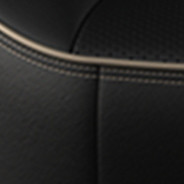 Premium Leather-Faced with Perforated Inserts - Black