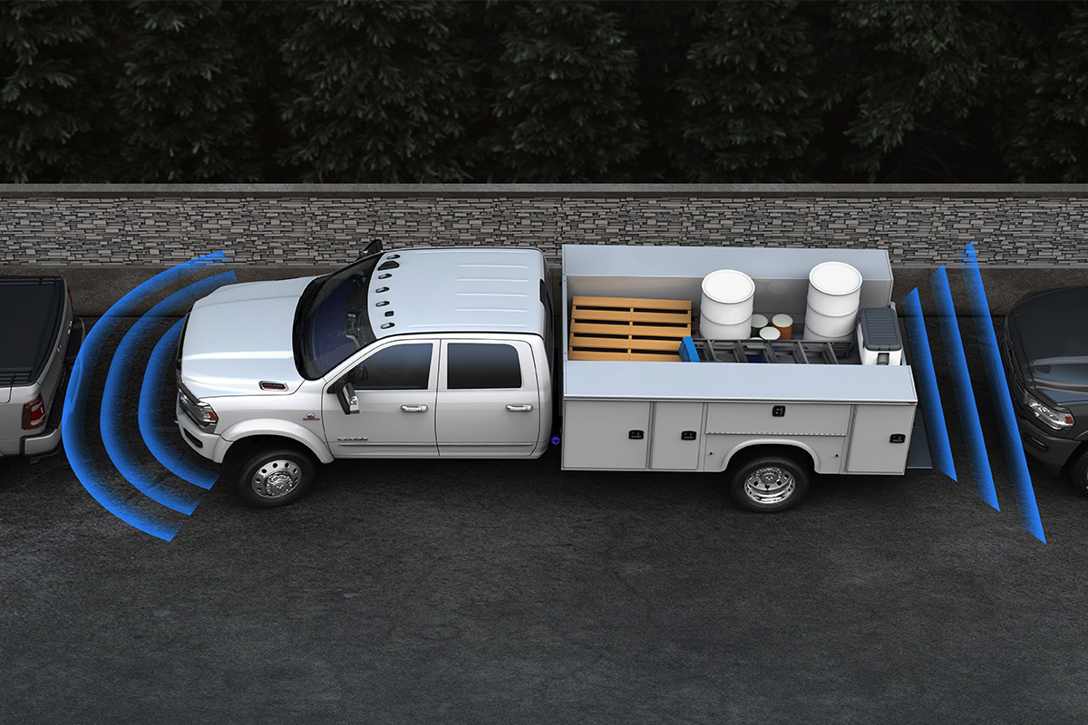 Overview of the 2020 Ram Chassis Cab highlighting its Class-Exclusive Park Sense
