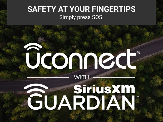 Safety at your fingertips. Simply press SOS. Uconnect with SiriusXM Guardian.