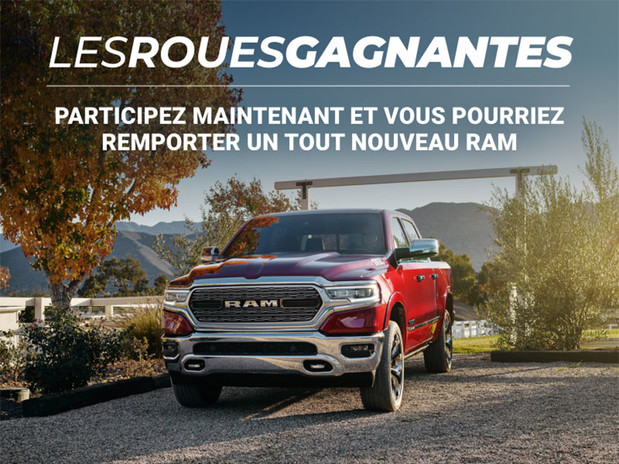 Vue avant du Ram 1500 2021 illustré en rouge