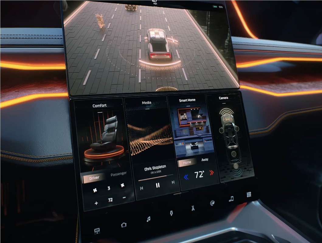 Infotainment system on a Ram Revolution Concept.