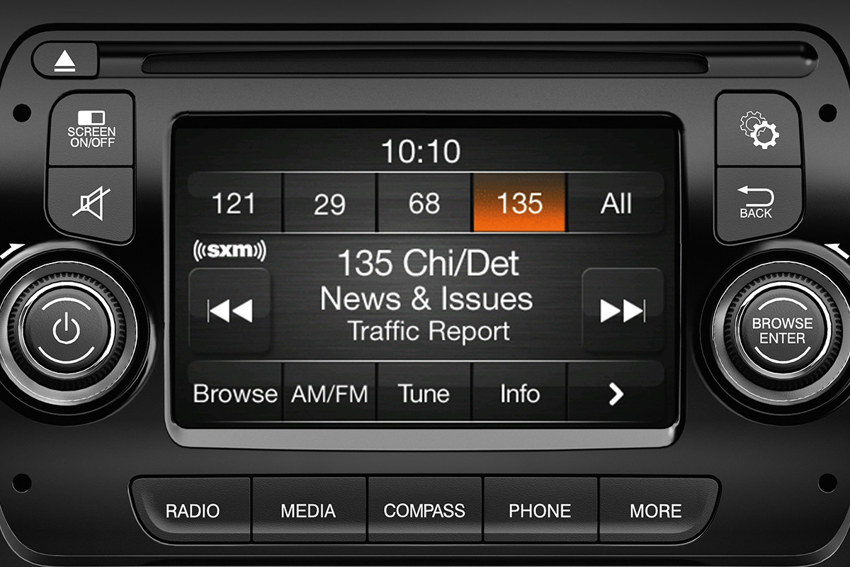 Affichage de la radio satellite SiriusXM du Ram ProMaster 2019