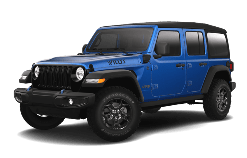 Jeep® Wrangler 4xe VHR  2023 Willys 4 portes - BLEU HYDRO