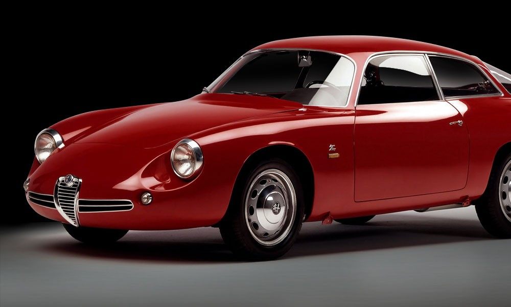 Voiture ancienne Alfa Romeo Giulietta SZ 1960 en rouge