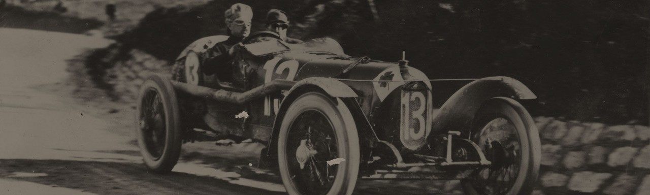 Ugo Sivocci driving a 1923 Alfa Romeo RLTF