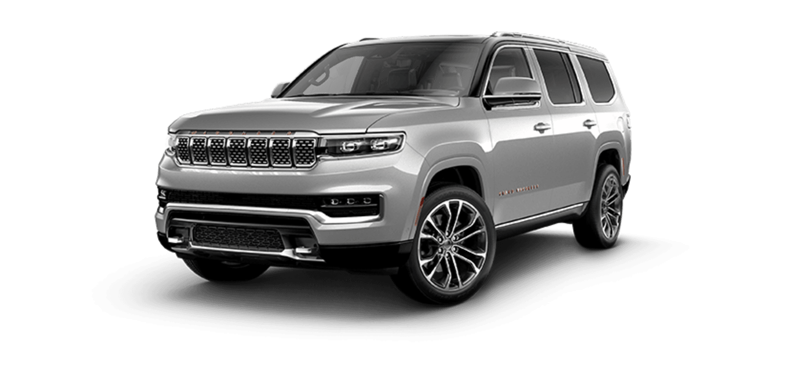2021 Jeep Wagoneer Full View in Silver Zynith with Wheels