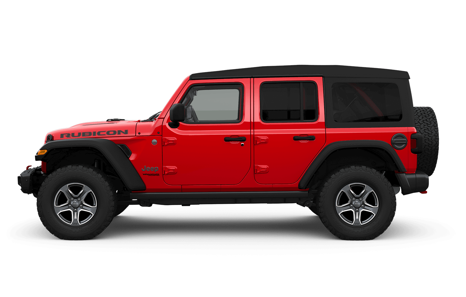 2019 Jeep Wrangler sideview with 17-inch Granite Crystal aluminum wheel