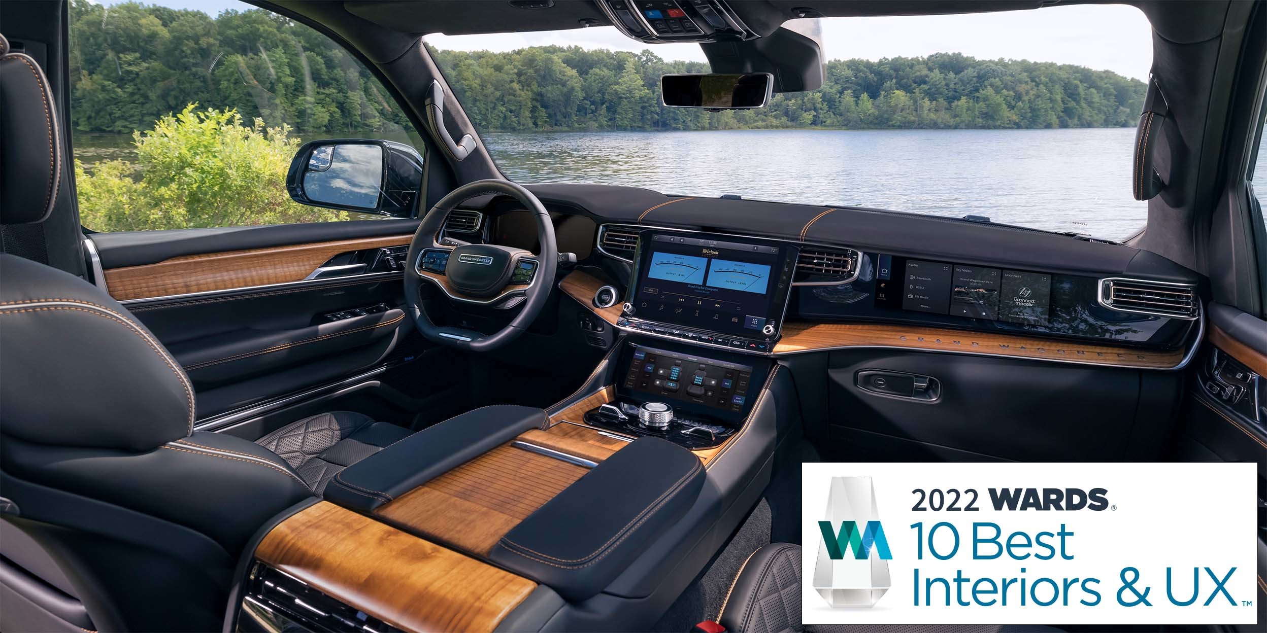 Interior view of a Grand Wagoneer.