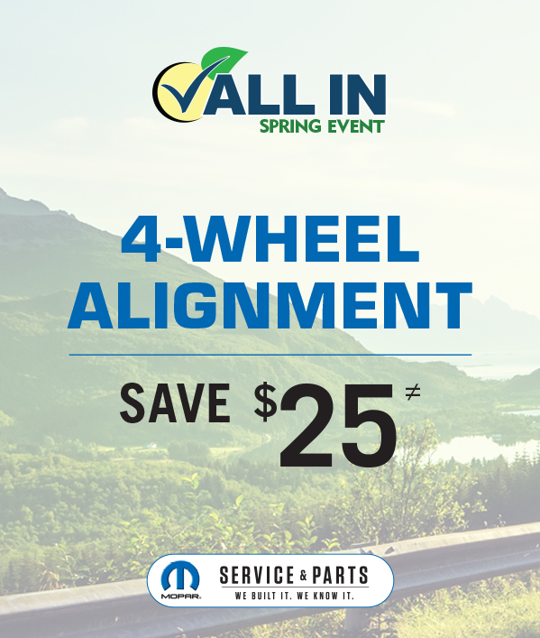 4-Wheel Alignment  Save $25≠
