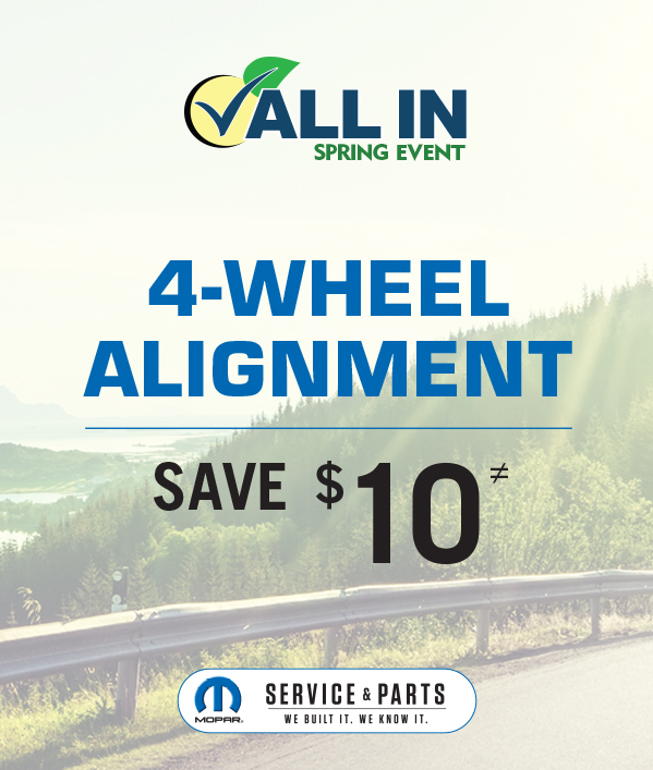 4-Wheel Alignment SAVE $10 