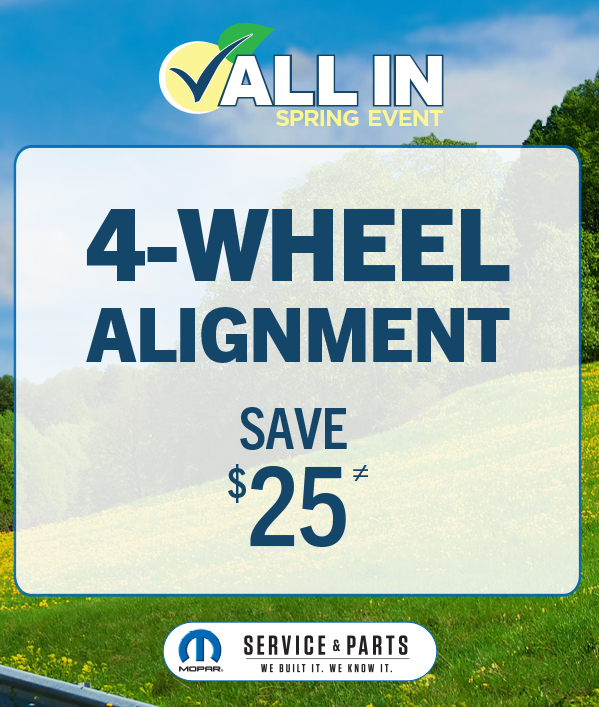 4-Wheel Alignment 25≠ Protect your investment