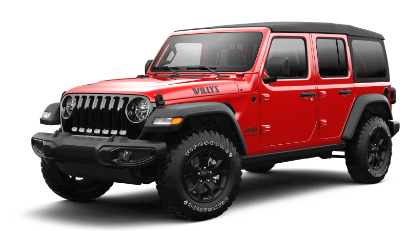 Jeep® Wrangler 2022 Unlimited Willys - Rouge pétard