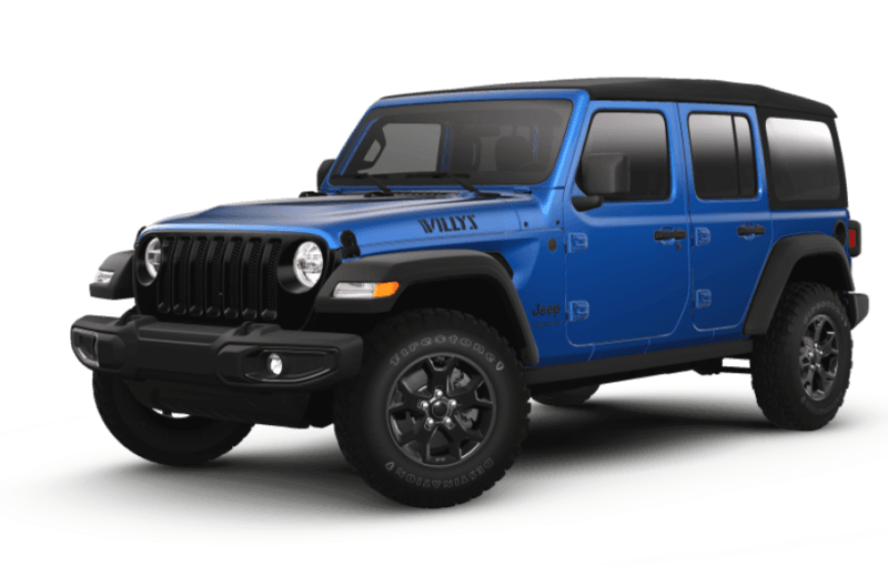 Jeep® Wrangler 2023 Willys 4 portes - Couche Nacrée Bleu Hydro