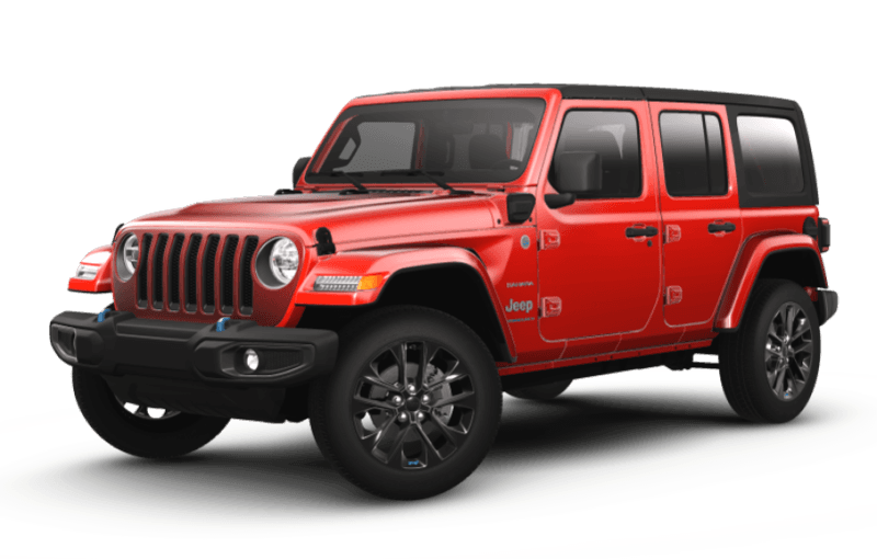 Jeep® Wrangler 4xe VHR  2023 Sahara 4 portes - ROUGE PÉTARD