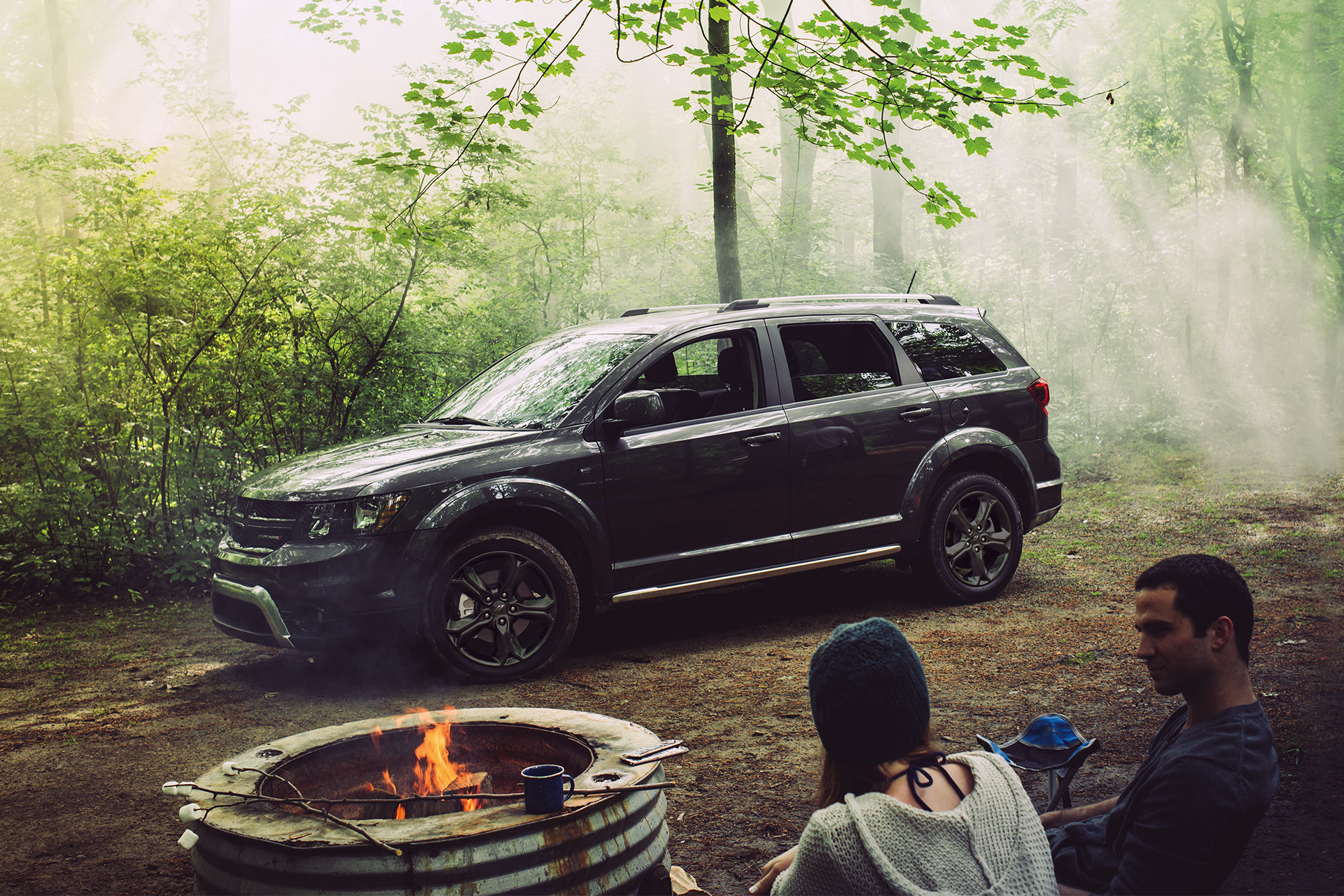 dodge journey car camping